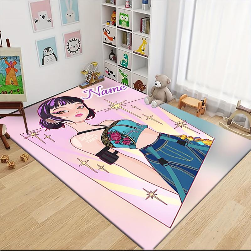 Custom Name Starlit Fashion Journey Carpet Rug Customizable Soft Washable Anti-Slip Home Living Room Sofa Mats Personalized Rug. 0909120