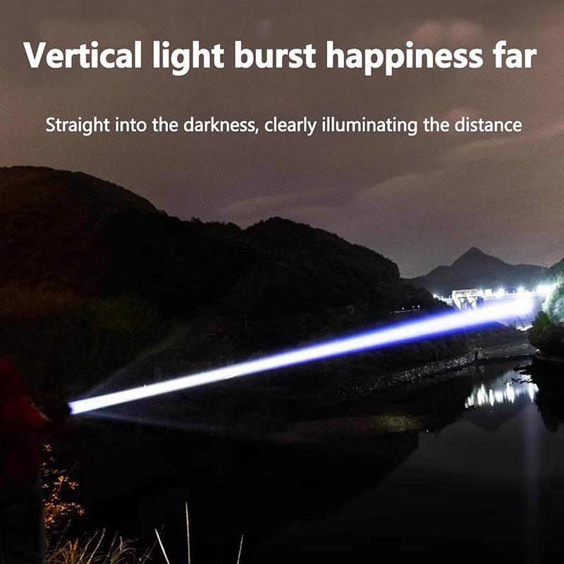 Ultra Bright Lantern Super Powerful Led Flashlight Zoom Tactical Torch Built-In Battery Usb Rechargeable Waterproof Lamp