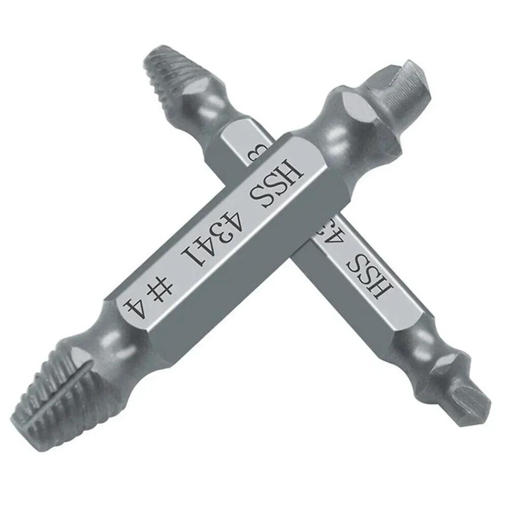 6Pcs Damaged Screw Extractor Easy Out Set Bolt Stud Remover Drills Tools Kit Tap Set Of Broken Head Screw Extractor Repair Tool