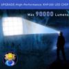 90000 Lumens Rechargeable Headlamp with 9 Modes, Adjustable Focus, and Battery Indicator - Waterproof Hard Hat Design