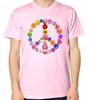 Flowers Peace Sign T-Shirt Men Women Unisex Top