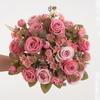 Silk Petals Rose Artificial Flowers Multicolor Decorative Flower Faux Daisy Flower  Party Supplies