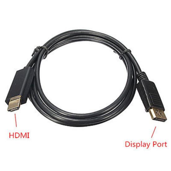 PC Dizüstü Bilgisayar için 1.8m Yüksek Netlikte 1080P Display Port DP Erkek - HDMI Uyumlu Erkek AV Kablosu Adaptörü