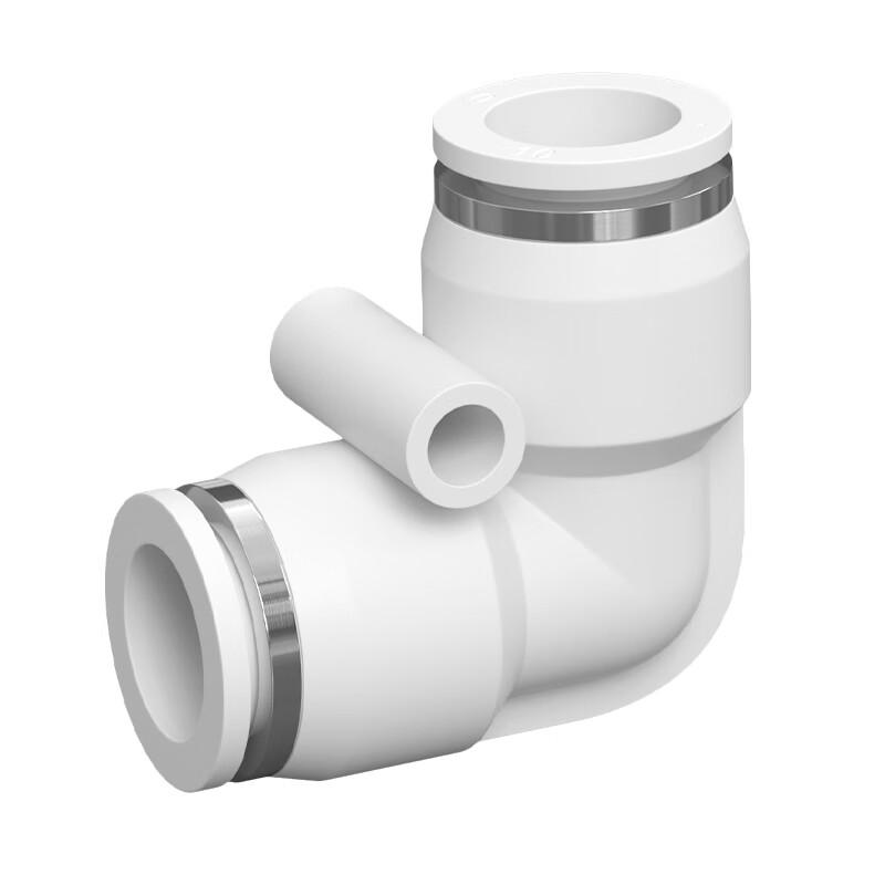 Pneumatic L-Type Right Angle Two-Way Air Pipe Connector CN plug (adapter included)