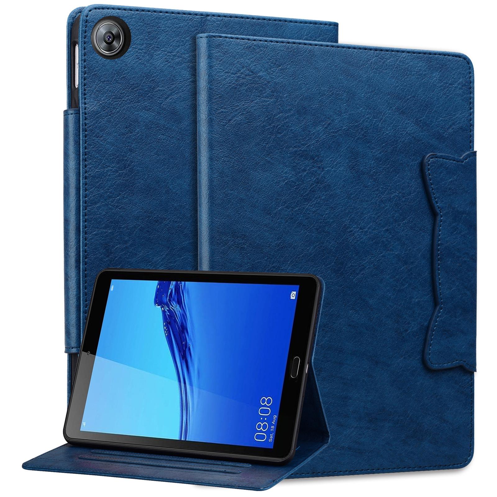 

Для Huawei MediaPad M5 8 (8,4-дюймовый) Чехол из ПУ кожи Фолио Подставка Чехол для планшета Милая магнитная застежка Blue