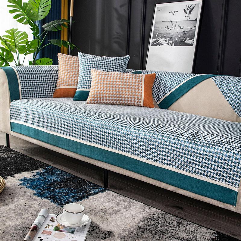 Poduszka na sofę Cztery pory roku Uniwersalna szenilowa antypoślizgowa narzuta na sofę Poduszka w stylu lekkiego luksusu Pokrowiec Ręcznik