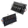 Waterproof 8 Position Push Button Panel Two USB Outlets For Marine Automotive Use 12V 24V System