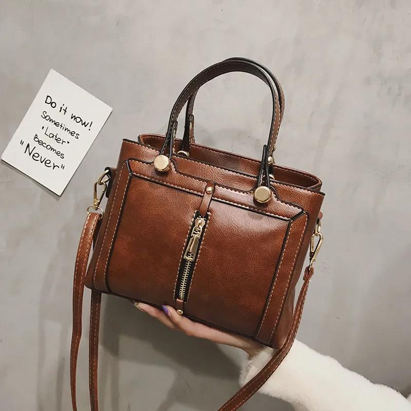 Damenhandtasche, elegante einzelne Umhängetasche, Vintage, große Kapazität, Umhängetasche, vielseitige strukturierte Tasche