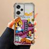 Phone Case for Redmi Note 10 Lite 9S 11s 10s 14 Pro Plus 11 12 13 10 Pro Clear Cover Funny Cartoon SimpsonS