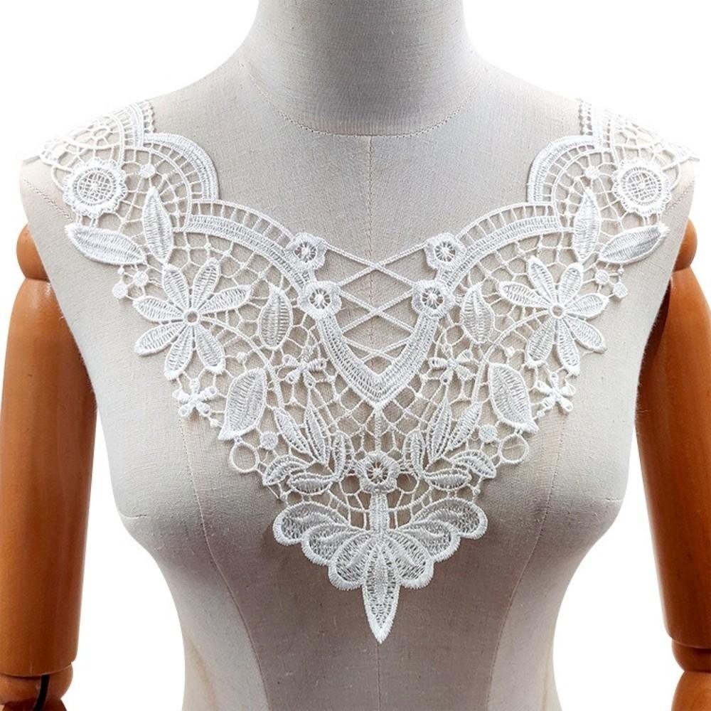 Handmade Neckline Collar Applique Elegant Hollow Out Trim DIY Sewing Supplies