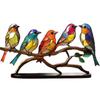 Acrylic Hummingbird Bird Wall Artwork Decor for Home Garden Decorative Outdoor Statues Sculptures Miniatures Ornaments Bedroom