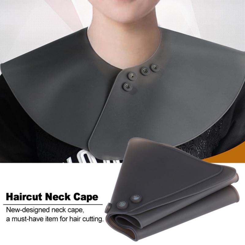 A04V Neck Shield Magnetic Shawl Haircut Shawl Salon Haircut Neck Cape Wrap Collar Shield Waterproof Silicone Hairdressing Hair C