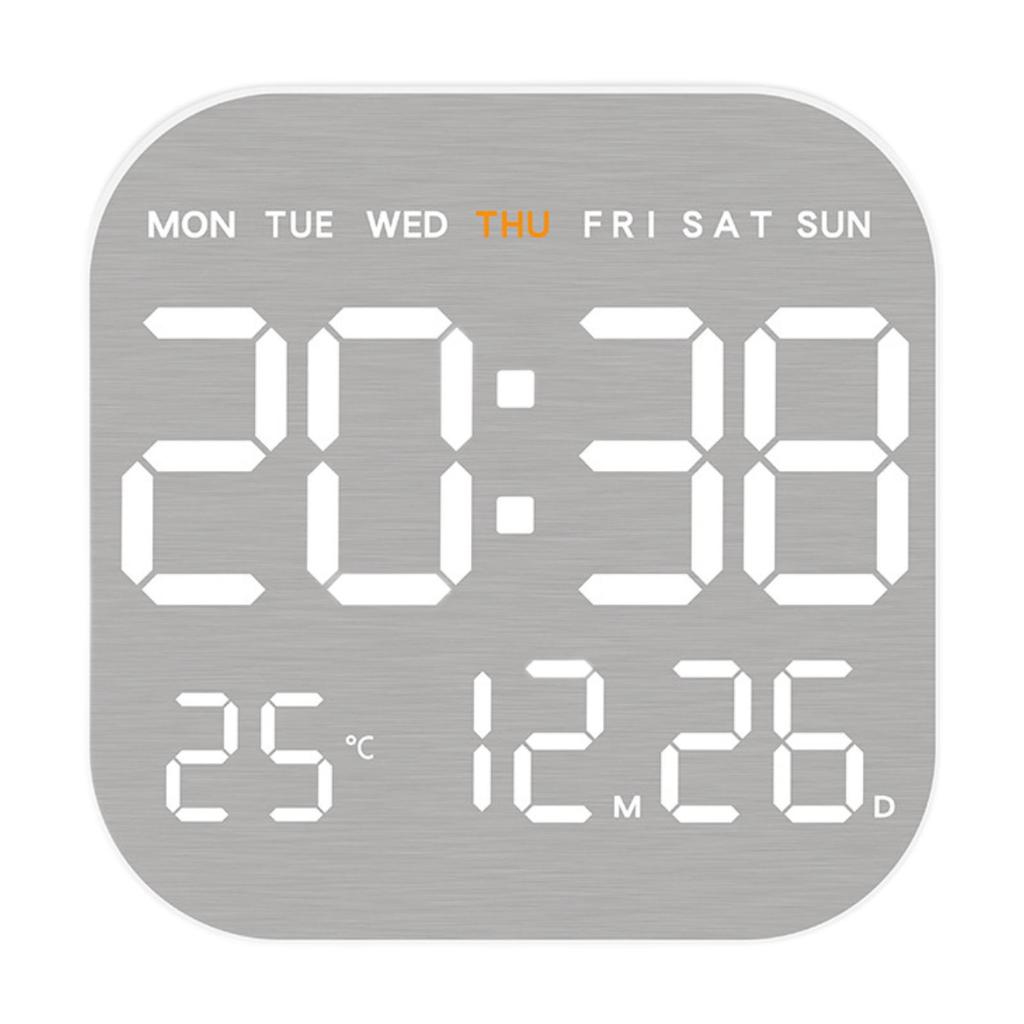 Digital Wall Clock Desktop Clock Large Display Adjustable Brightness °C/°F