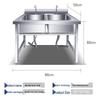 Beifu Stainless Steel Double Bowl Sink with Stand