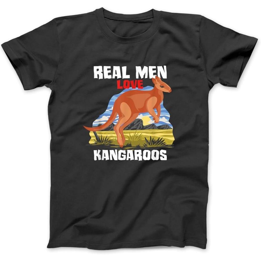 

Real Men Love Kangaroos Animals Kangaroo T-Shirt, Sweatshirt, Hoodie for Men Women Kids Made in Canada Black XXXXXL різнокольоровий