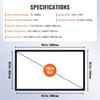 130Inch Projection Screen 16:9 4K HDTV Movie Screen Fixed Frame 3D Projector Screen for 4K HDTV Movie Theater Outdoor Use(130inch)