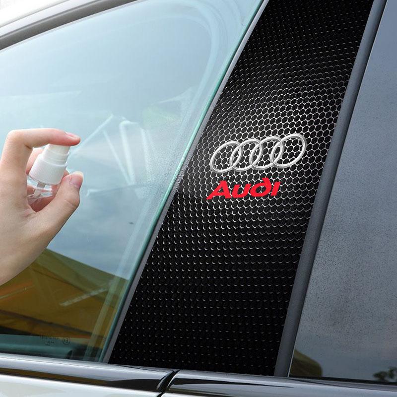Bilemblem Midtsøyle Klistremerke Auto Dør Dekorative Klistremerker For Audi C7 C6 C5 B5 B6 B7 B8 B9 D3 Q3 Q5 Q7 TT A1 A3 A4 A5 A6 A7