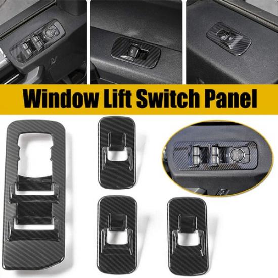 For 2015- Ford F150 Window Lift Switch Button COVER TRIM Panel CARBON FIBER