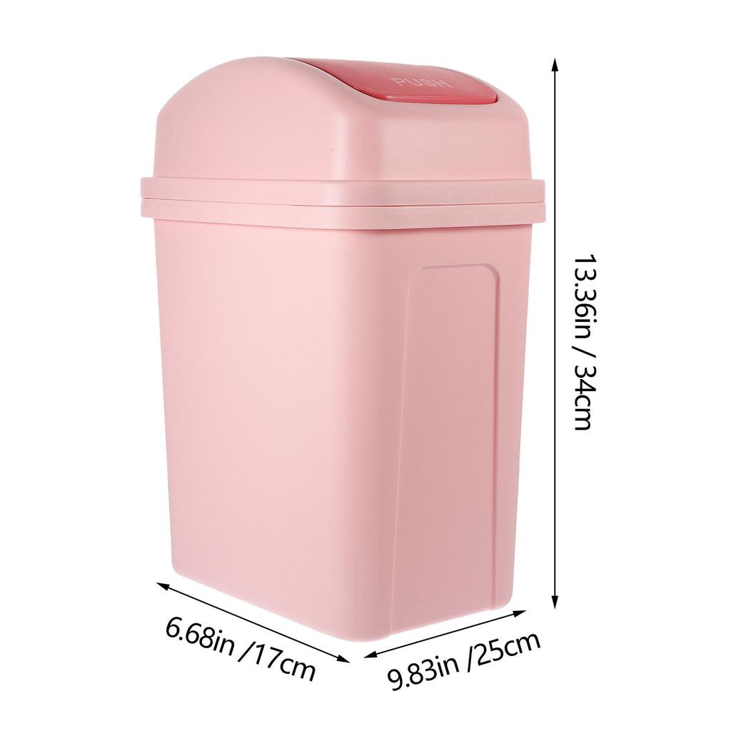 Thick Plastic Large Capacity Swing Lid Trash Can Household Garbage Bin Kitchen Bathroom Waste Disposal Nursery Trash Can