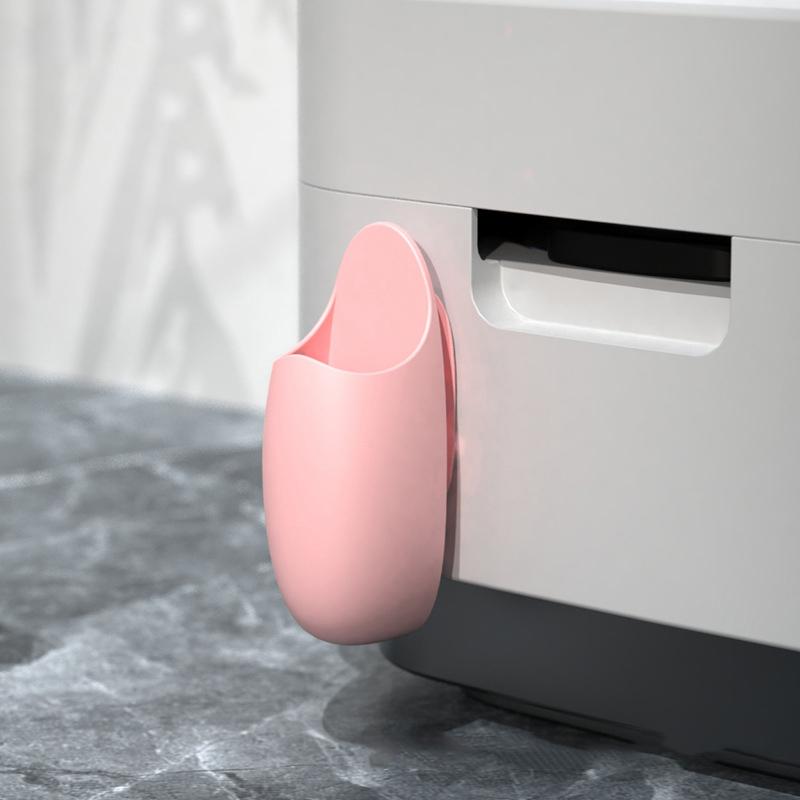 

Kitchen Rice Scoop Holder Traceless Rice Cooker Spatula Organizer Tableware Storage Rack Spoon Holder Bathroom Utensil рожевий