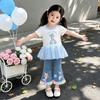 Girls Summer Thin Princess Printed T Shirt Cute Short Sleeve Top