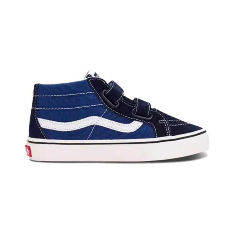 Vans Sk8 Comfortable Mid-Top Kids Skate Shoes Kids Sneakers Black Blue VN0A38HHQXI