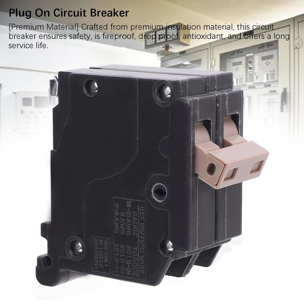 CH Circuit Breaker Flame Retardant Quick Response 2 Pole Plug On Molded Case Circuit Breaker 30A for Cutler Hammer Load Center