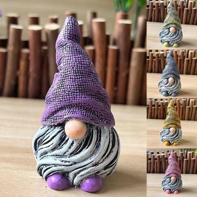 Gnomes Figurine Safe Workmanship Decorative Eco-Friendly Creative Novelty Fine Synthetic Resin White Beard Dwarf Figurine Garden Supplies