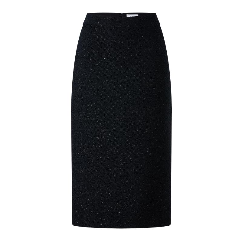 PORTS Women's Shimmering Wool Tweed Midi Skirt