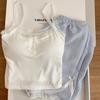 Spicy Girl Lace Back Camisole Pajamas with Chest Pads - Sexy Women's Homewear Set