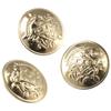 25 PCS Vintage Gold Button 15mm Gold Emblem Shank Buttons DIY Crafts Sewing Buttons  Blazer