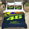 3D-gedrucktes Motorrad-Flotten-VR-46 Bettbezug Kissenbezug Bettwäsche-Set Einzelbett Doppelbett King für Kinder Erwachsene Schlafzimmer