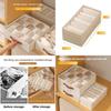 Fabric Foldable Storage Box With Dividers For Wardrobe Organization And Clothing Storage