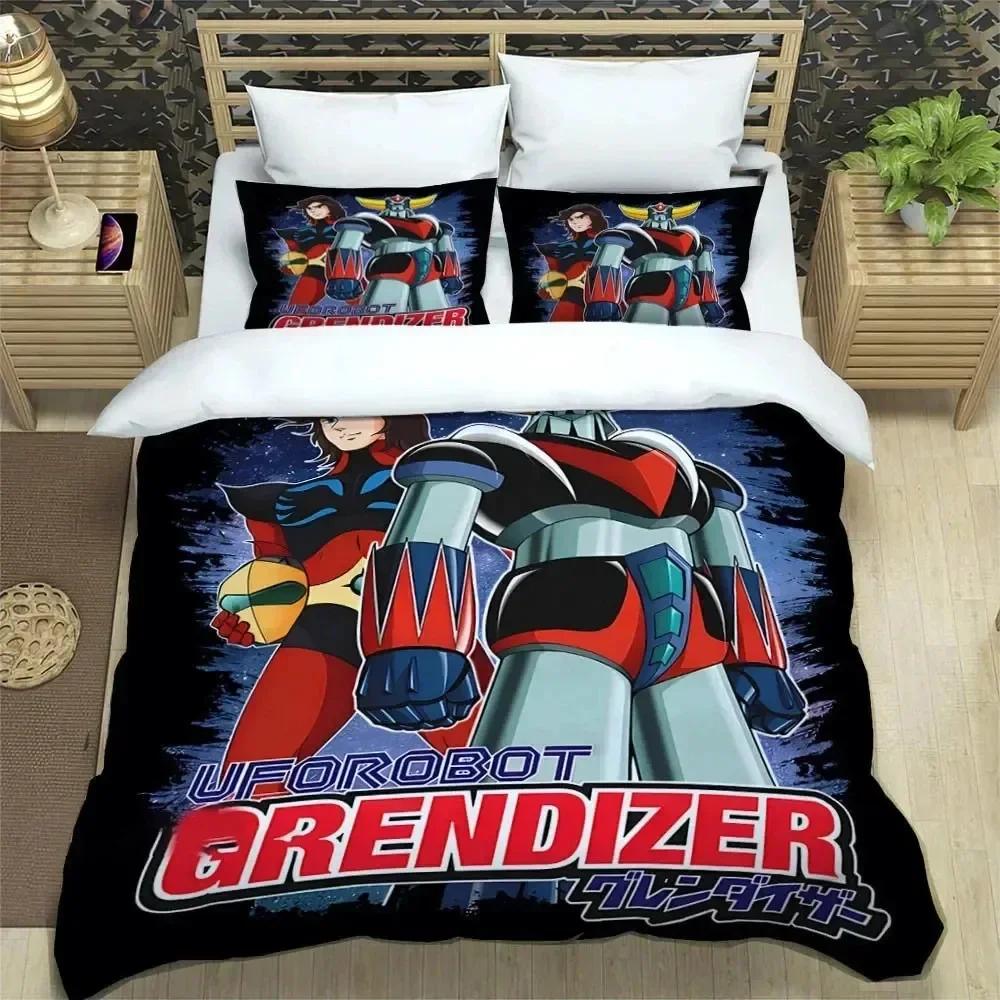 3D-tryck Ufo Robo Grendizer Goldorak Bekvämt Påslakan Örngott Sängklädesset Barn Sovrumsdekoration Hemtextil