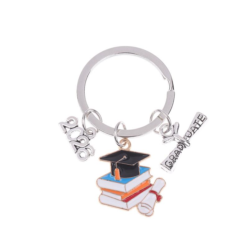 2026 Выпускная мантия Шапка Брелок Кольцо Студент Женские Украшения Персонализированные Аксессуары Кулон Подарки Навсегда