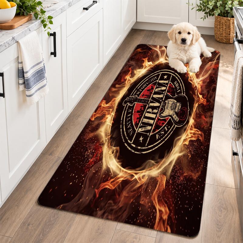 Flannel Kitchen Mat Nirvana Soft Area Rug Non Slip Floor Carpet Home Decoration