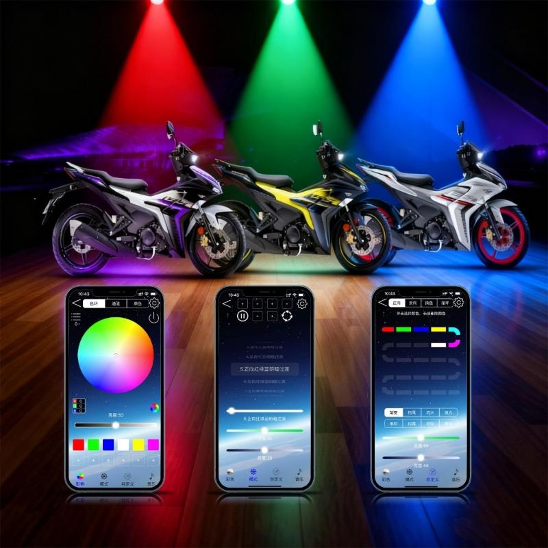 APP Adjustable LED Tail Brake Light Assembly for Y16ZR Motorcycle High Visibility Safety Feature Modified Accessories