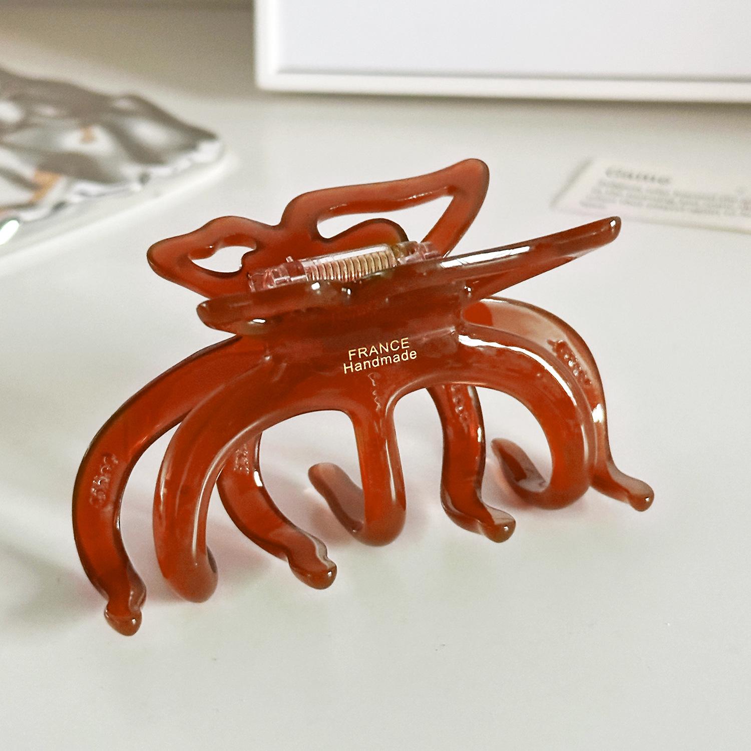 

4mm Acetate Elegant Butterfly Hair Claw Clip Versatile Fashion Accessory Women For Brown10cm