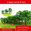 DIY Model Tree Set: Finished Landscape, Terrain, and Street Tree Ornaments