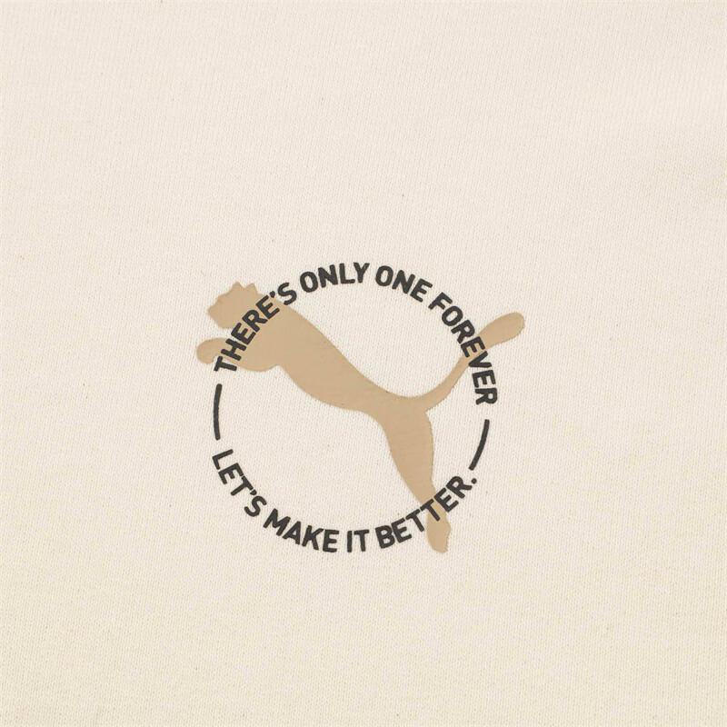 Puma Better Sportswear Solid Color Casual Crew Neck Long Sleeve Sweatshirt Men Sweatshirt Cotton-Linen-Natural 686327-99