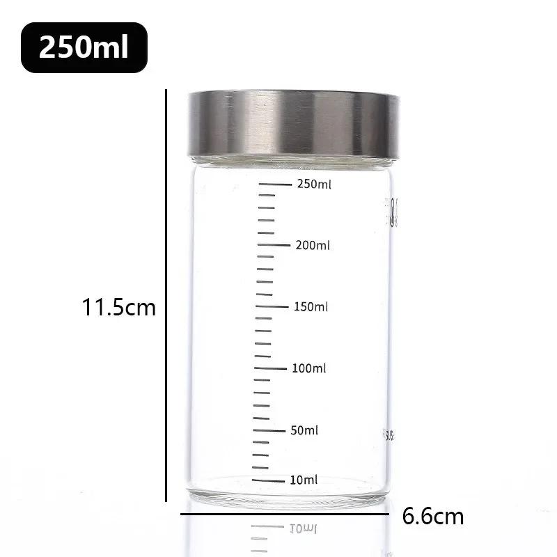 High Borosilicate Glass Bottle Coffee Cup Leak-proof Brewing Wine Bottle with Scale High Temperature Resistance Liquid Container