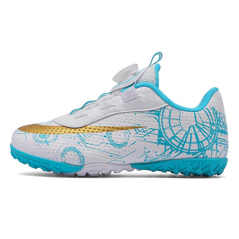 

Новые детские футбольные бутсы с вращающейся пряжкой, мужские TF, сломанные ногти, молодежная обувь, студенческая обувь, повседневная обувь для девочек с низким верхом 30