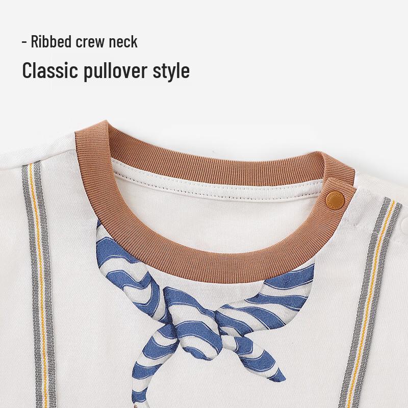 YEEHOO Baby Boys' Summer Pure Cotton Faux Two-Piece Romper
