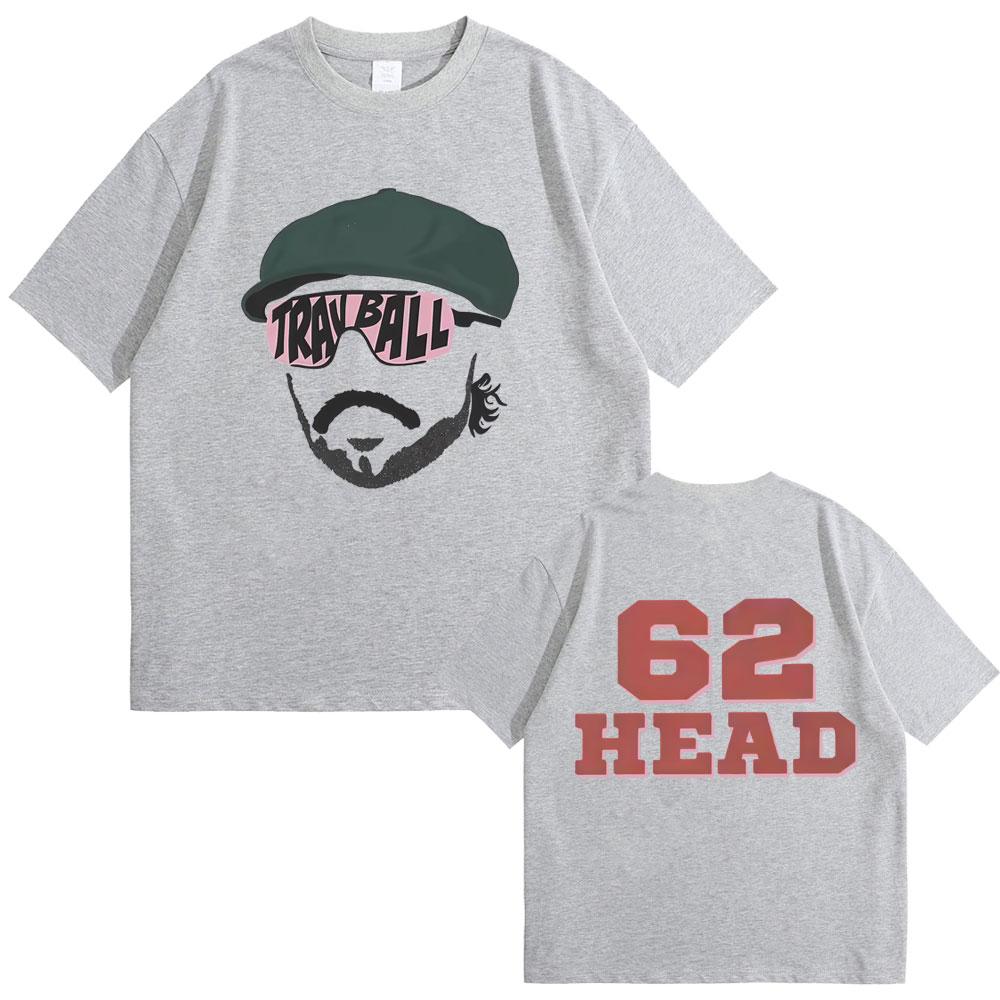 Travis Head TravBall Head 62 Ρούχα T-Shirt Άνδρες Γυναίκες Μόδα Oversized Κοντομάνικο T-Shirt Ανδρικό Casual Βαμβακερά Vintage T-Shirts