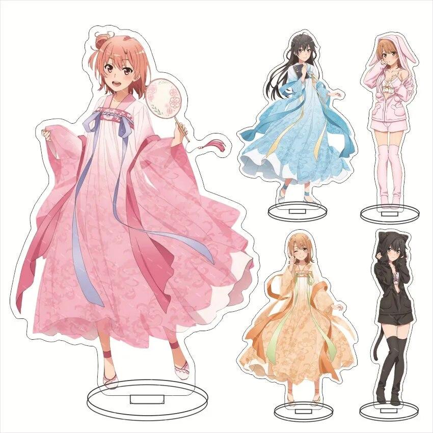 Anime My Teen Romantic Comedy SNAFU Stand Model Plate Yukino Yukinoshita Yuigahama Yui Isshiki Iroha Figures Standing Collection