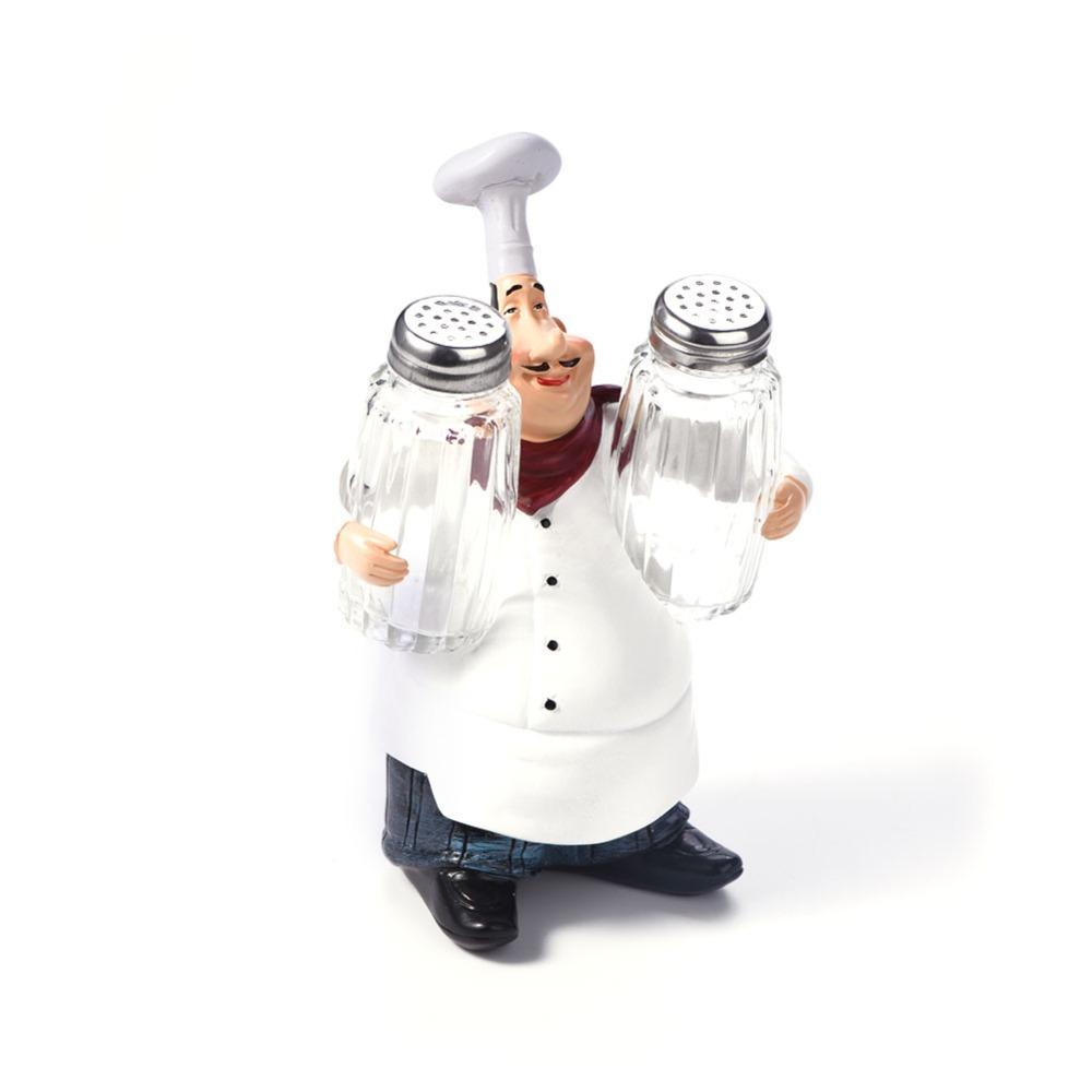 Resin Resin French Chef Figurine Wooden Fittings Chef Bakery Counter Resin Ornament Four Sizes Wood Accessory Chef Statue