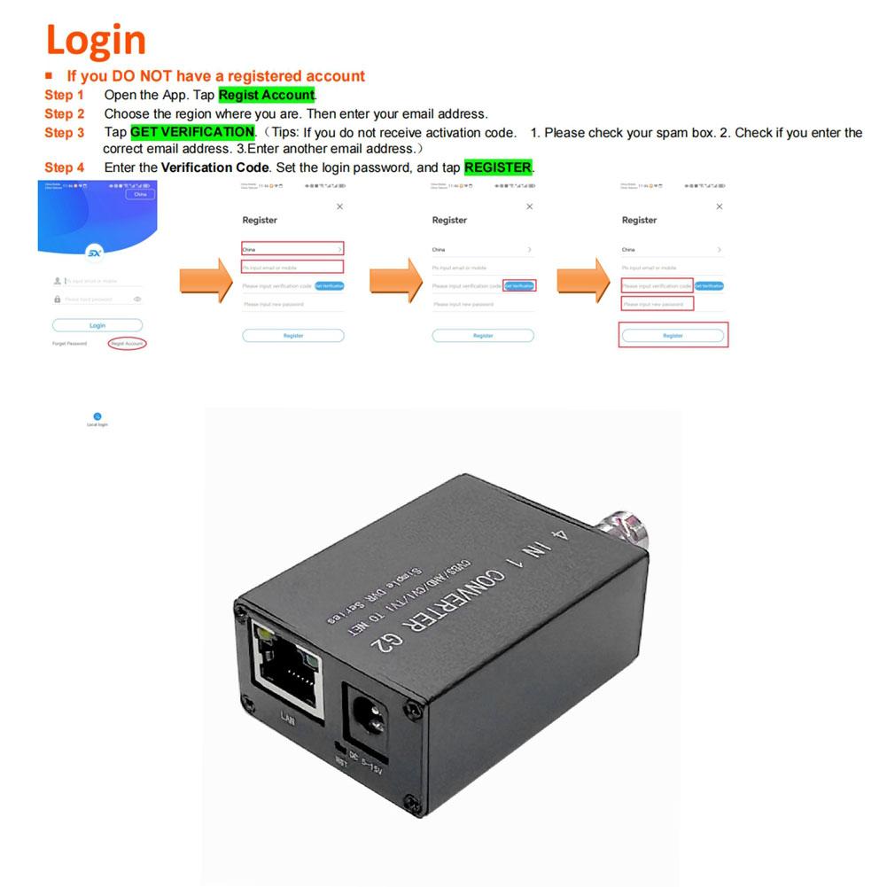L62A H. 265 RTSP Für CCTV-Sicherheit CVBS/1080P AHD/TVI/CVI/Zu Netz Konverter BNC Eingang RJ45 Ausgang Einzelkanal Video-Rekorder