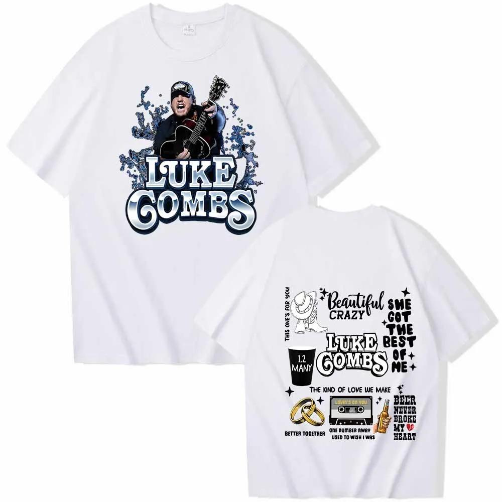 Luke Combs 2026 T-shirt Man Women Harajuku O-neck Summer Casual Shirt Y2k Short Sleeves Classic Streetwear Trendy Cotton