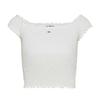 Tommy Jeans Womens/Ladies Mini Logo Off Shoulder Slim Smock Top