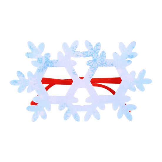Holiday Party Supplies for Photos Christmas Glasses Photo Booth Props, Felt Reindeer Santa Snowman Eyeglasses Festive Costume Holidays Party,